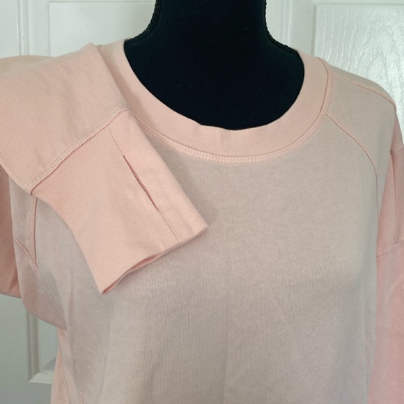 Sweaty Betty Side Slit Sweatshirt Dusty Pink Thumbholes Womens L 12 - Picture 13 of 14